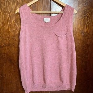 Perch by Blu Pepper Pink Coastal Minimalist Neutral Slouchy Tank Top Women's XL